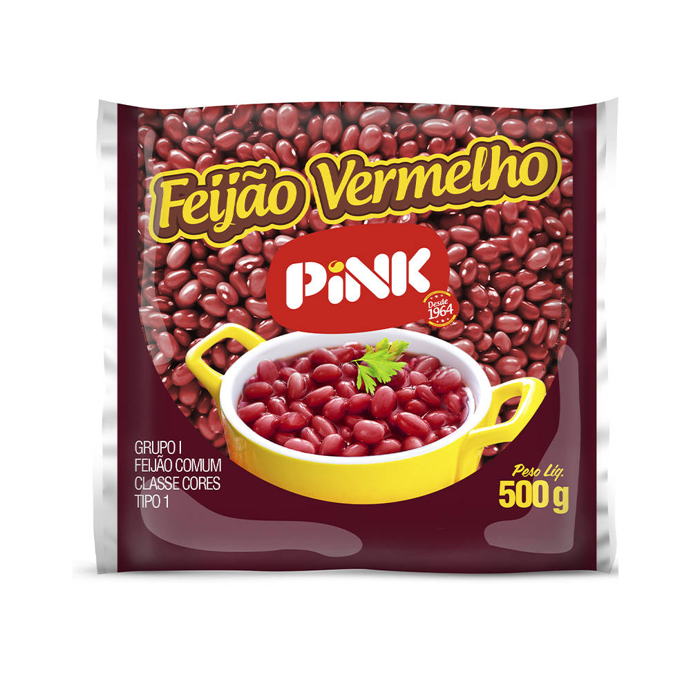 FEIJAO PINK VERMELHO 500GR