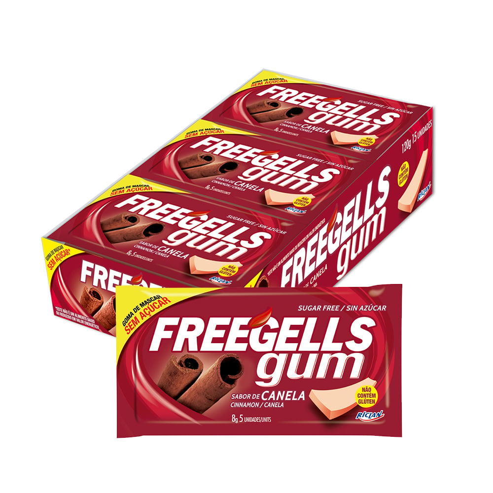 CHICLE FREEGELLS GUM CANELA