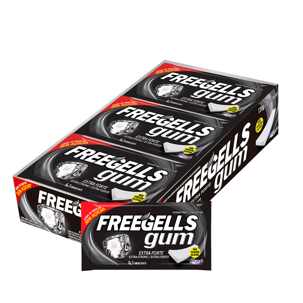 CHICLE FREEGELLS GUM EXTRA FORTE