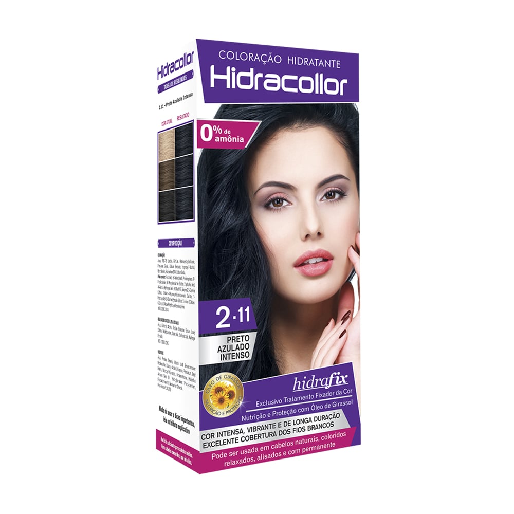 TINT HIDRACOLLOR 2.11 PRETO AZULADO INTENSO