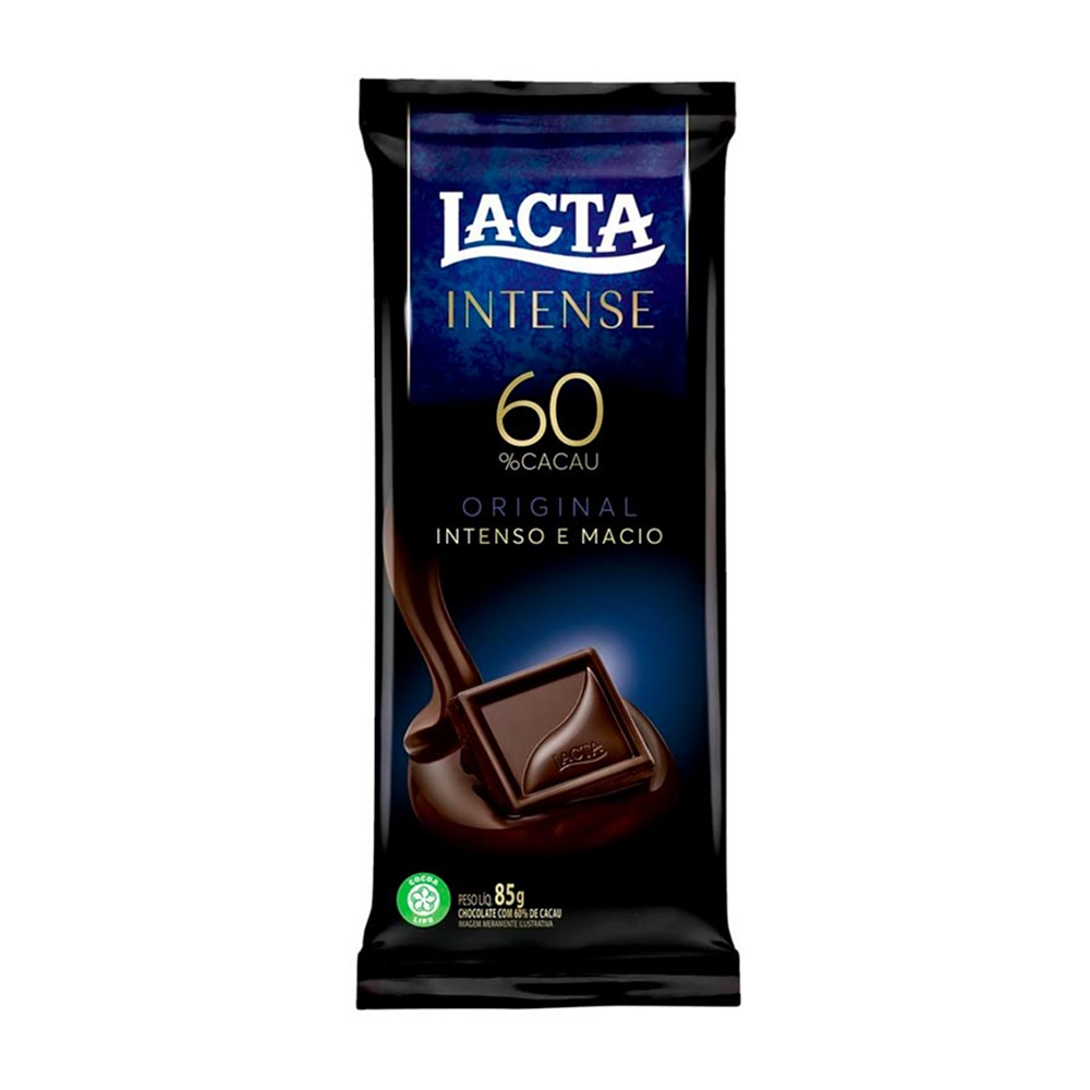 CHOC LACTA INTENSE 85G 60% CACAU ORIG