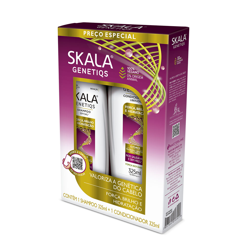 KIT PROMOPACK SKALA 325ML GENETIQS FORÇA E BRILHO