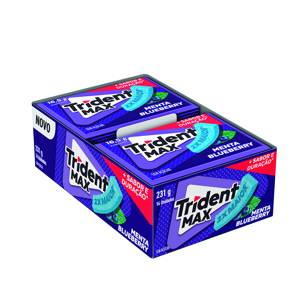 CHICLE TRIDENT MAX 16,5G MENTA BLUEBERRY