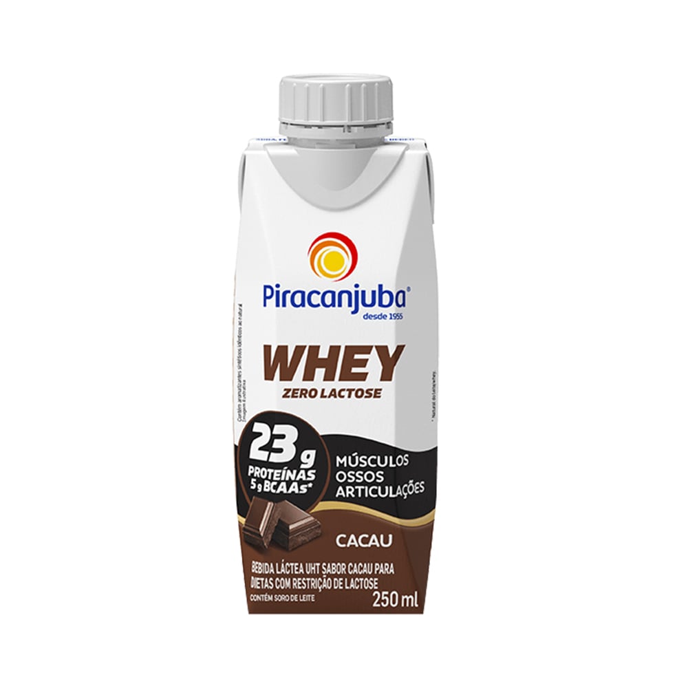 BEB LACTEA PIRACANJUBA 250ML WHEY PROTEIN CACAU