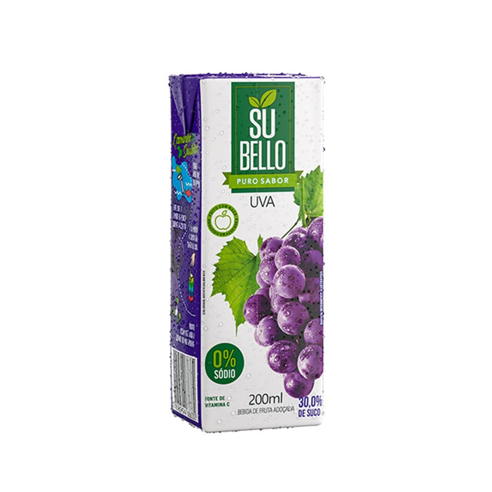 SUCO SU BELLO 200ML UVA