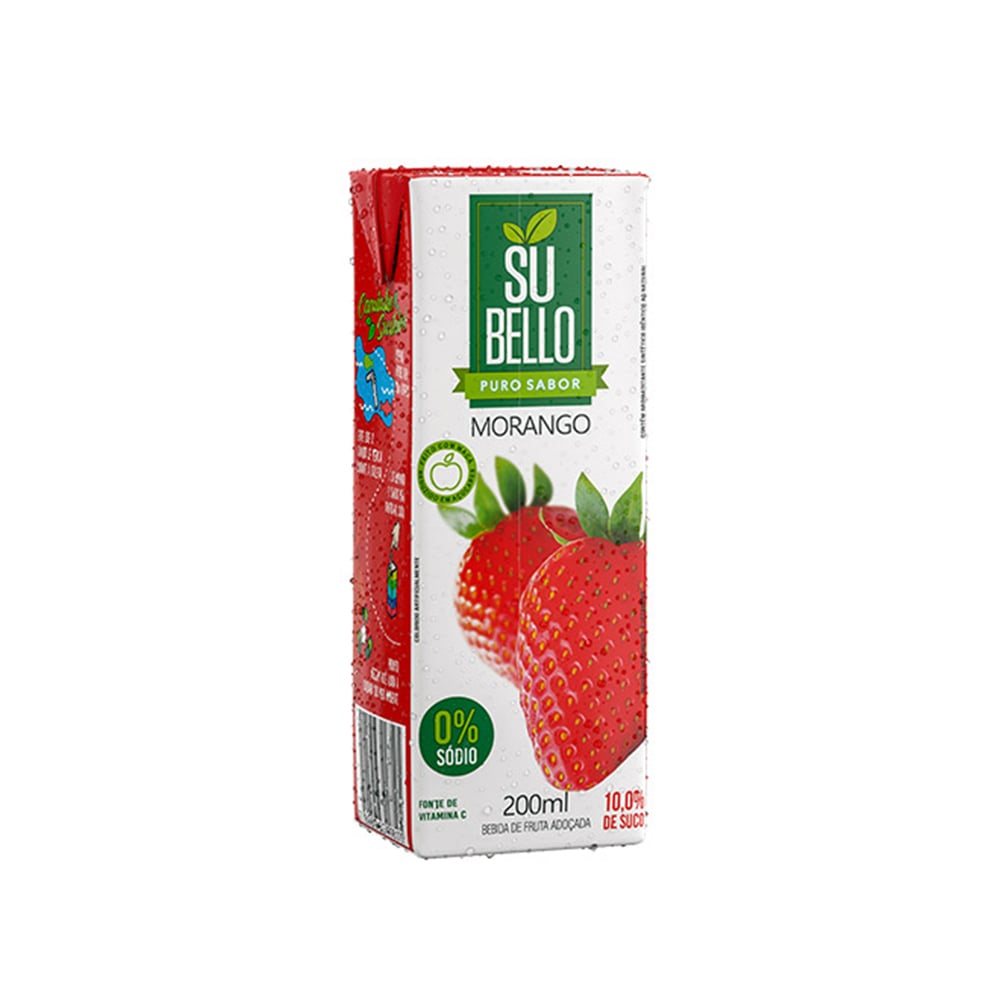 SUCO SU BELLO 200ML MORANGO