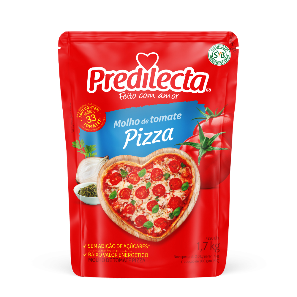 MOLHO PREDILECTA 1,7KG PIZZA BAG