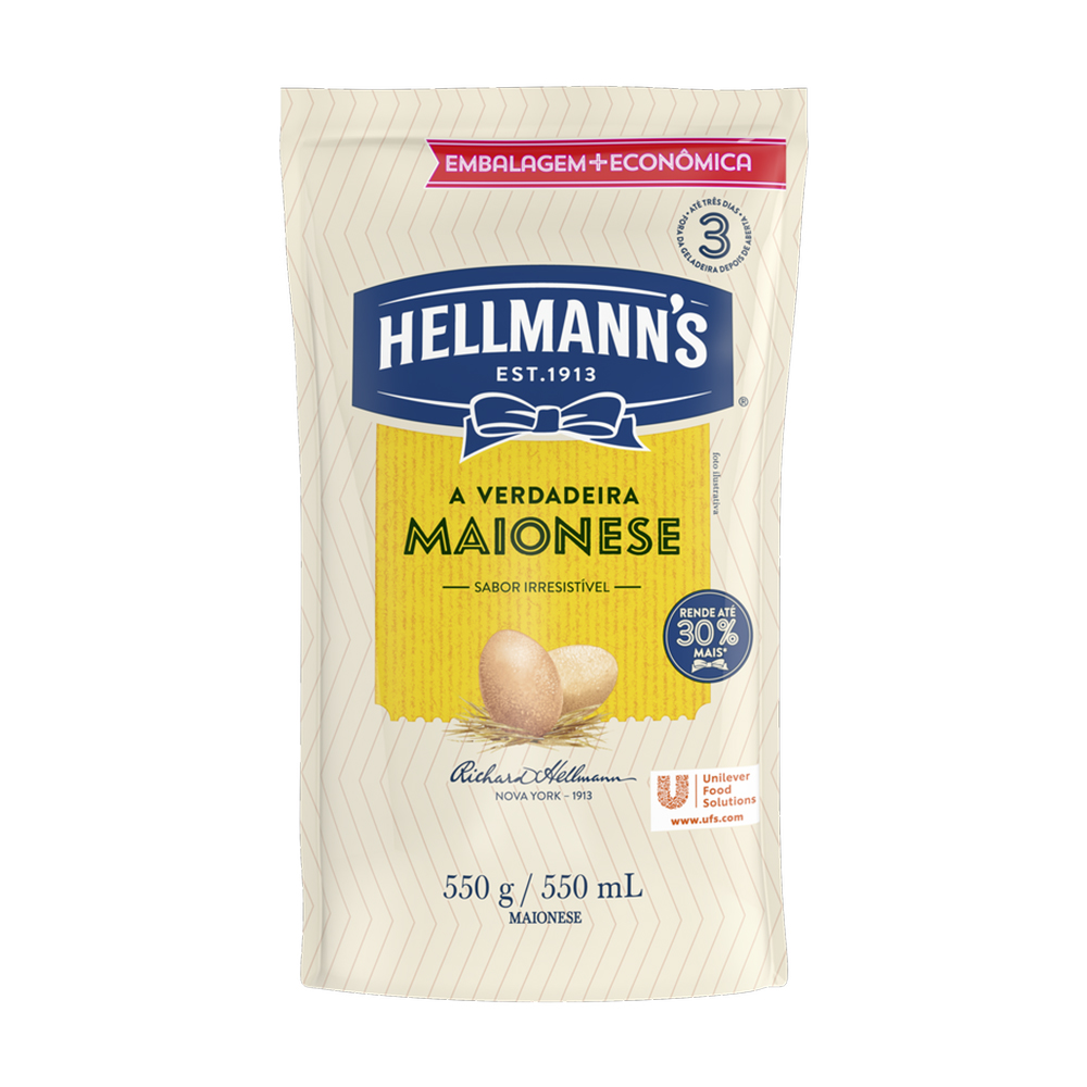 MAIONESE HELLM 550G DOY PACK