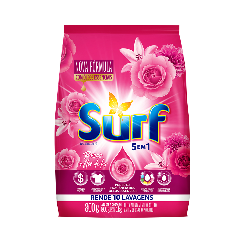 DET PO SURF 800G ROSA E FLOR DE LIS SACHE