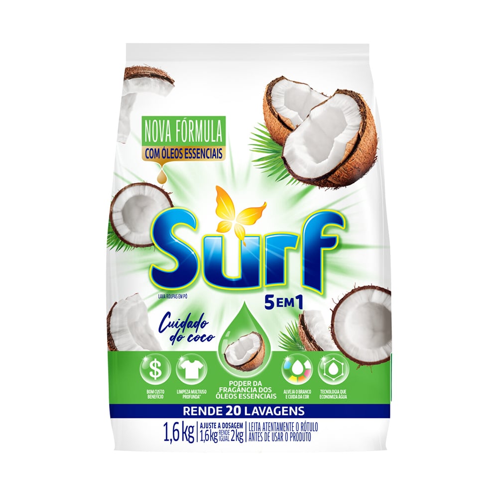 DET PO SURF 1,6KG CUIDADO DO COCO SC