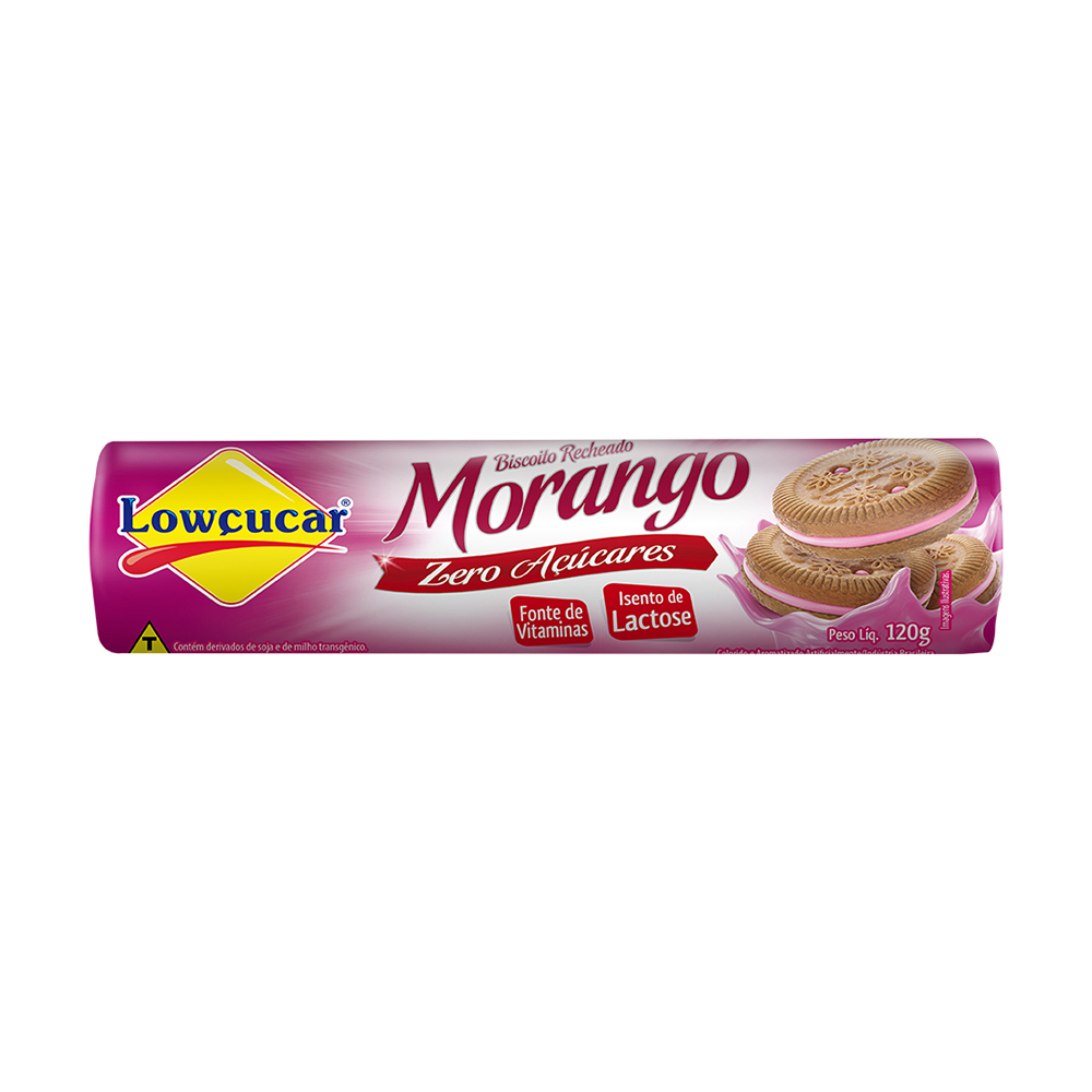 BISC RECH LOWCUCAR 120G MORANGO