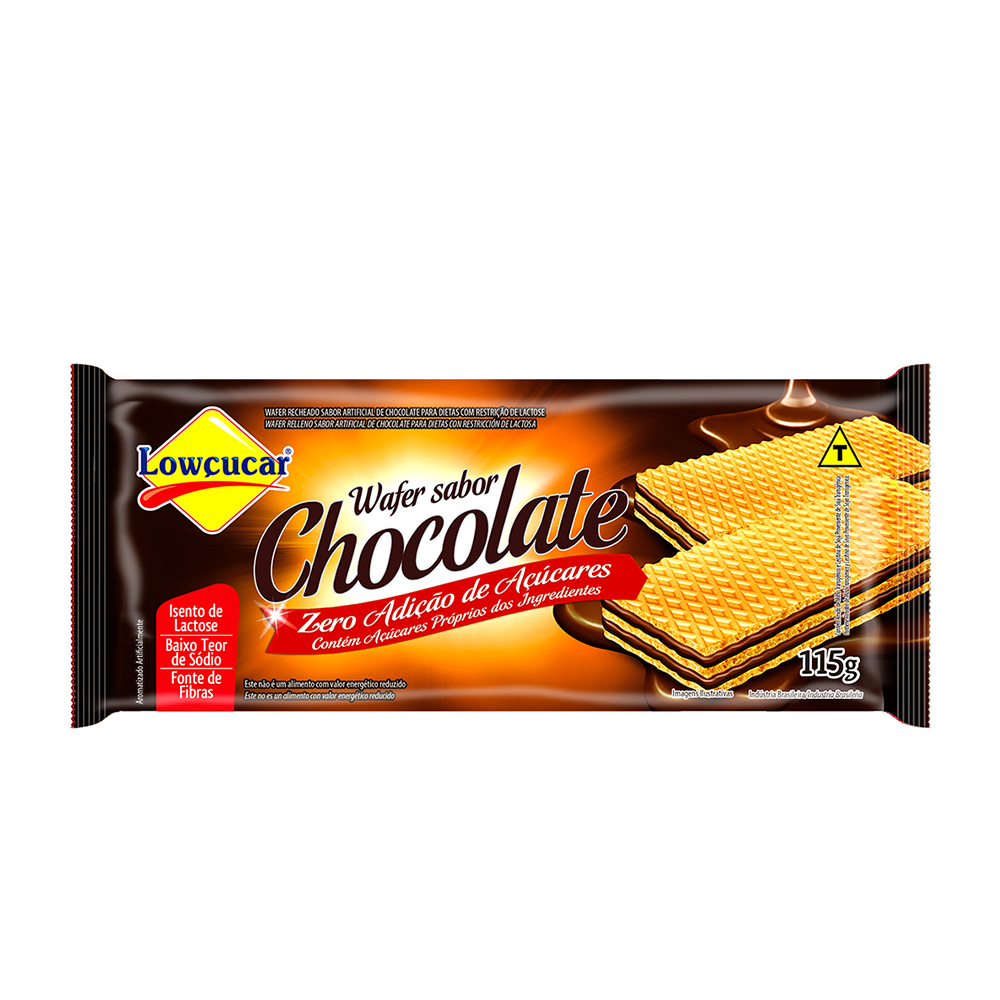 BISC WAFER LOWCUCAR 115G ZERO ACUCAR CHOCOLATE