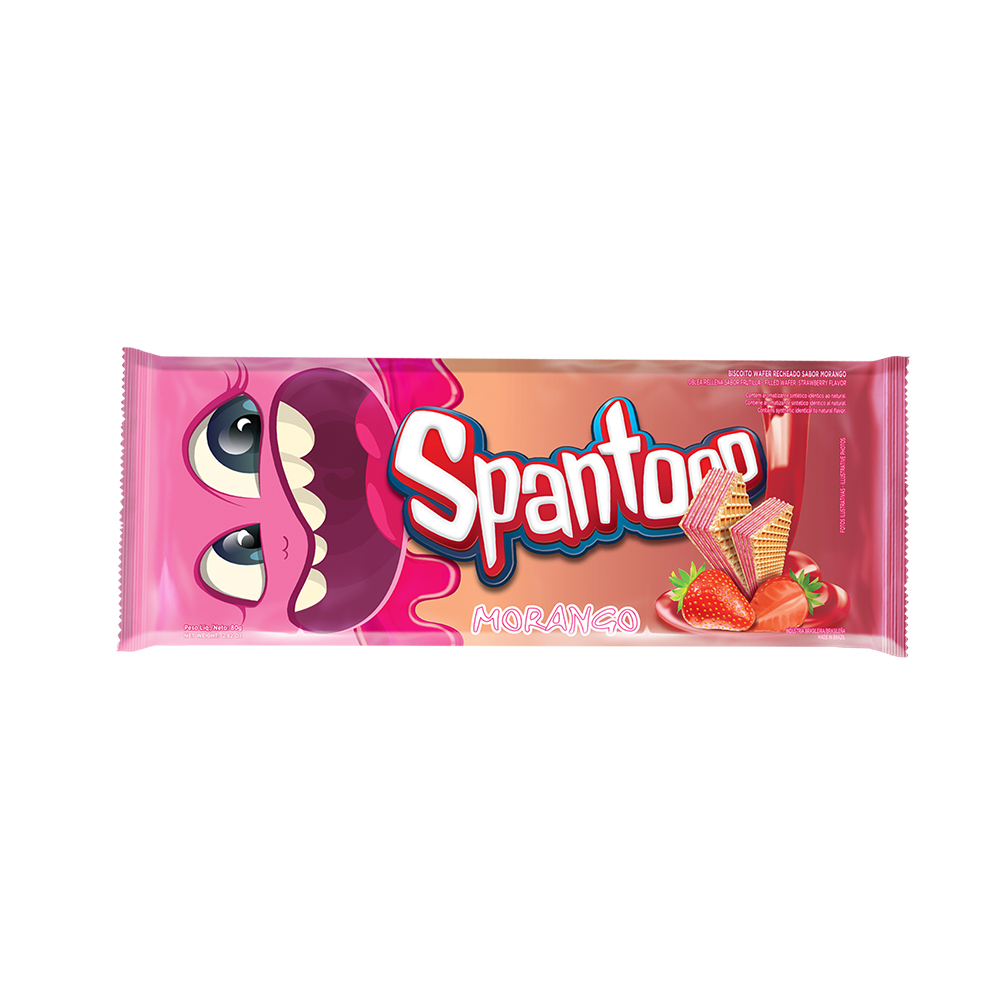 BISC WAFER SPANTOOO ITAMARATY 80G MORANGO