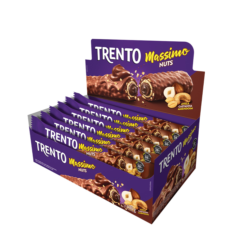 CHOC WAFER TRENTO MASSIMO 30G NUTS AO LEITE