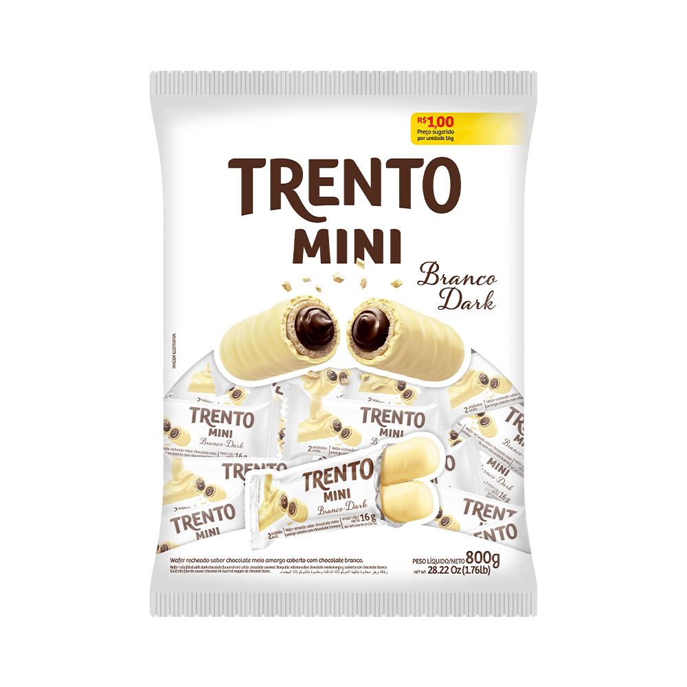 CHOC WAFER TRENTO MINI 800G BRANCO