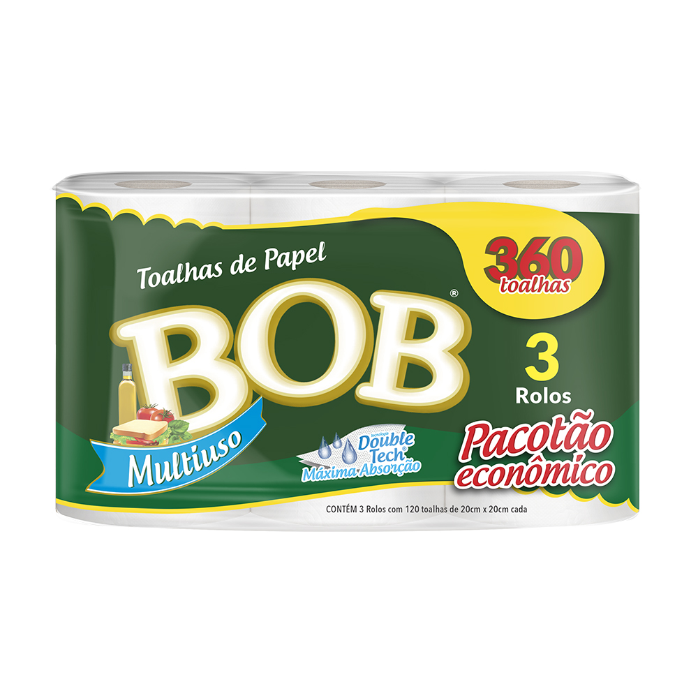 TOALHA DE PAPEL BOB FOLHA DUPLA 360FS