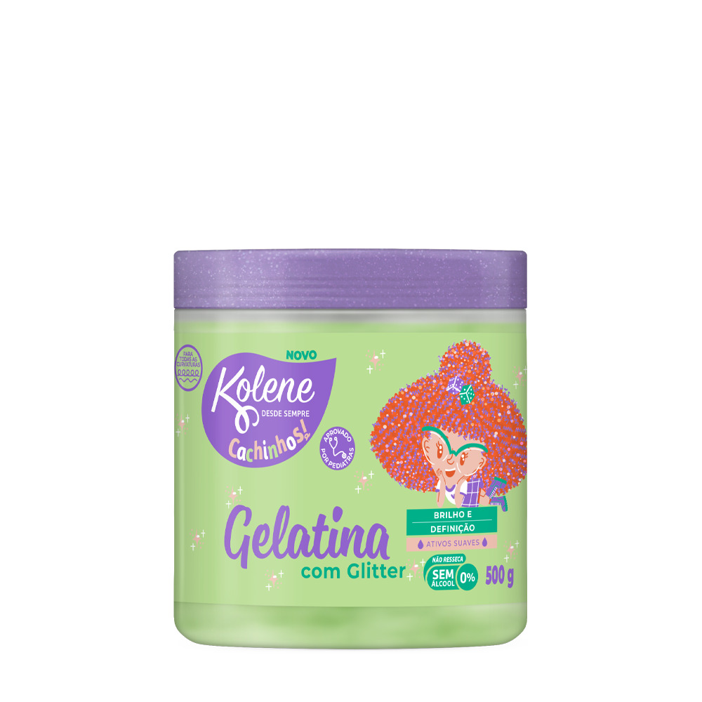 GELATINA KOLENE 500G CACHINHOS C/GLITTER