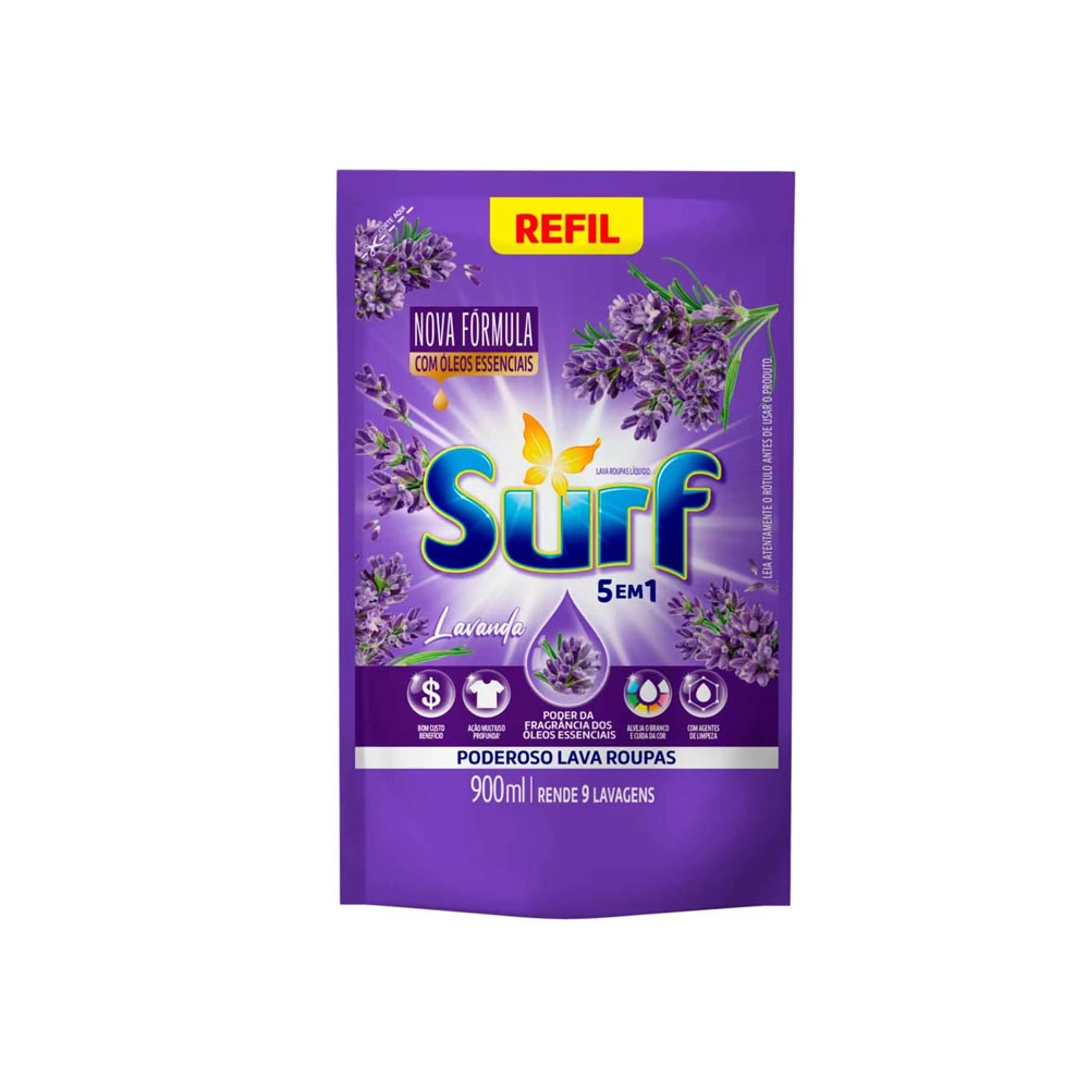 LAVA ROUPAS LIQ SURF 900ML LAVANDA REFIL