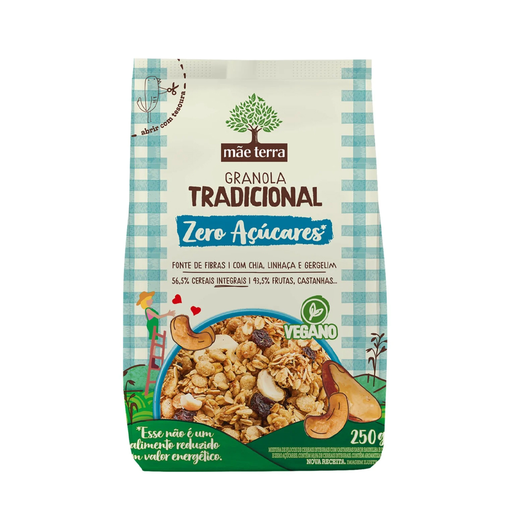 GRANOLA MAE TERRA 250G TRAD ZERO ACUCAR