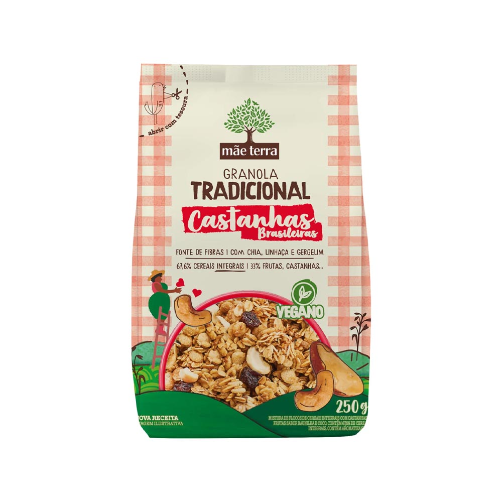 GRANOLA MAE TERRA 250G TRADICONAL CASTANHA BRASILEIRAS