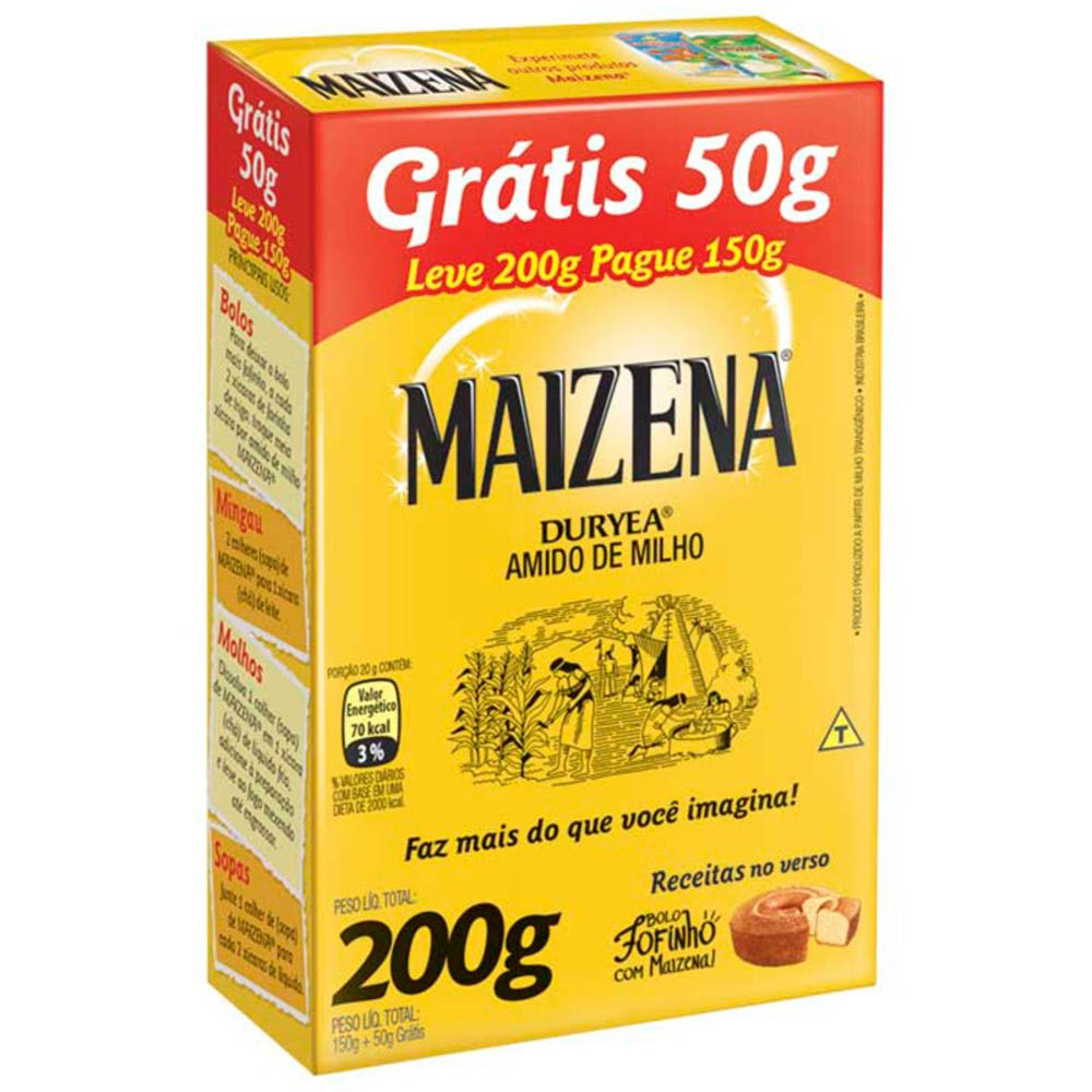 AMIDO DE MILHO MAIZENA LV200 PG150 CART
