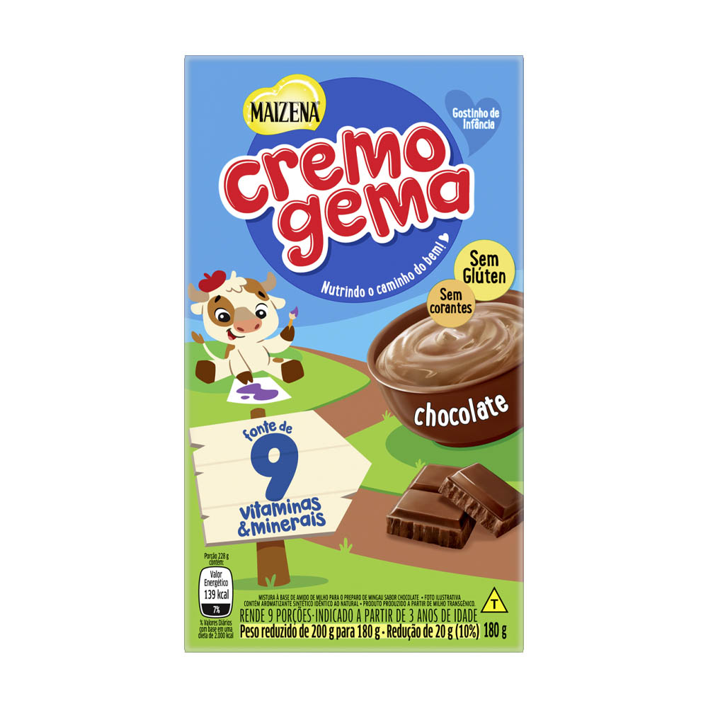 CREMOGEMA MAIZENA 180G MISTURA CHOCOLATE
