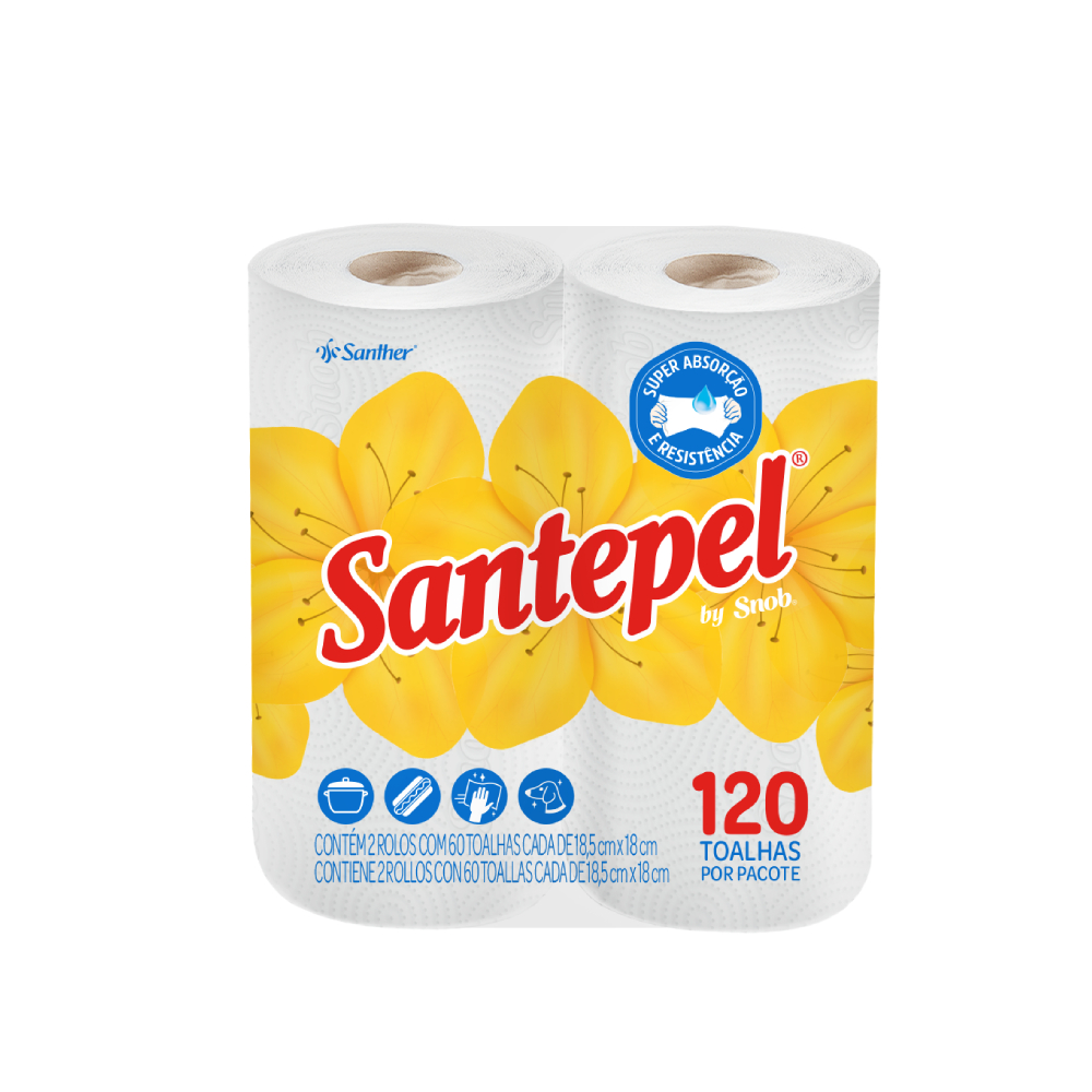 TOALHA DE PAPEL SANTEPEL 120FLS MULT FD