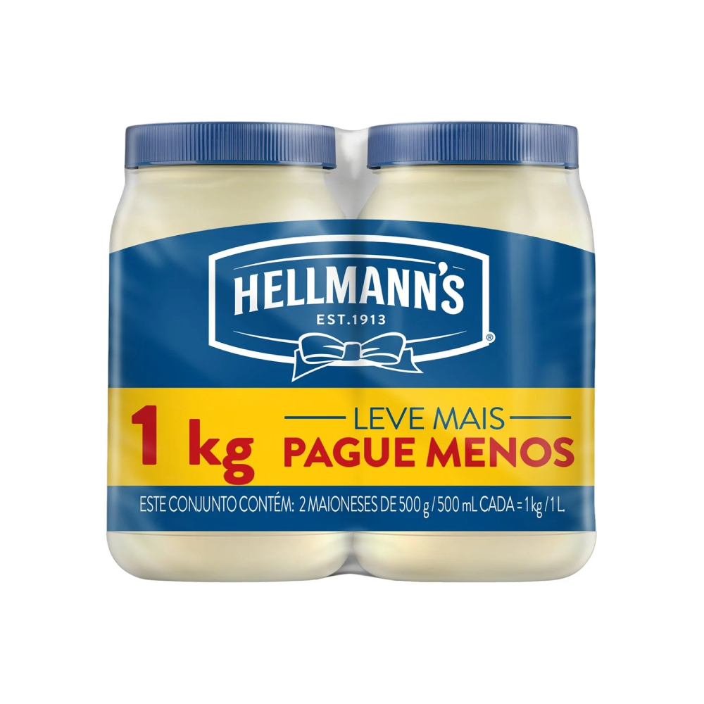 MAIONESE HELLMANN'S 2X500G PROMOCIONAL