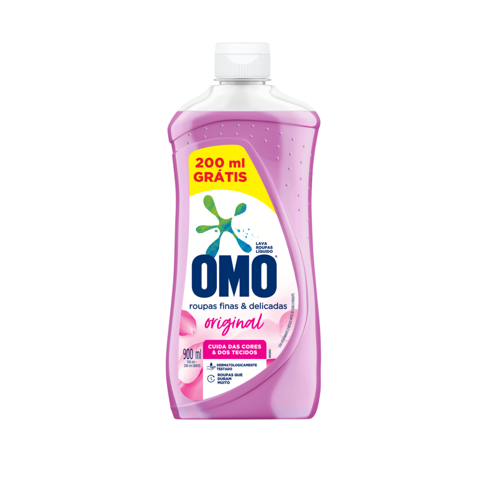 LAVA ROUPAS LIQ ORIG OMO 900ML GTS 200ML