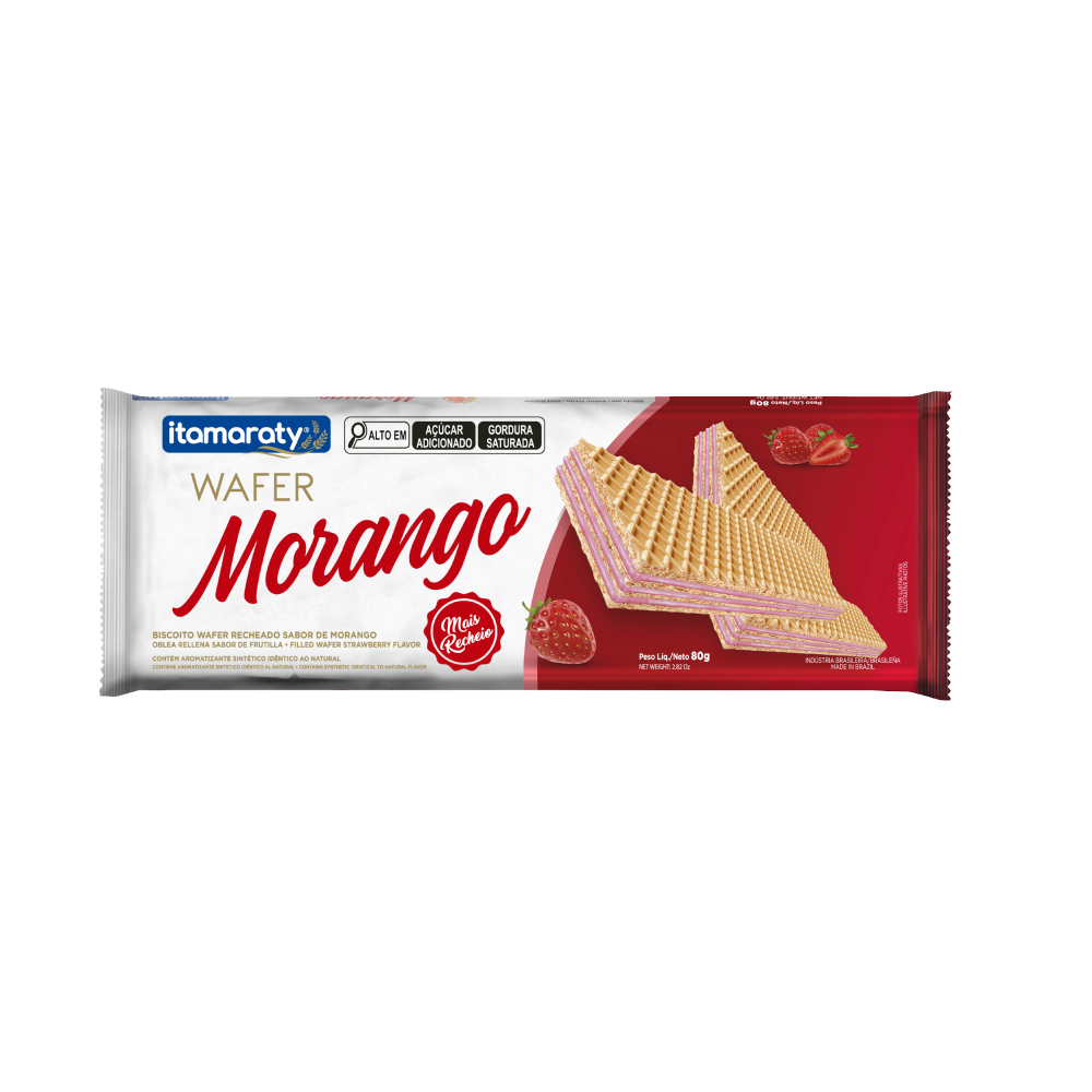 BISC WAFER ITAMARATY 80G MORANGO