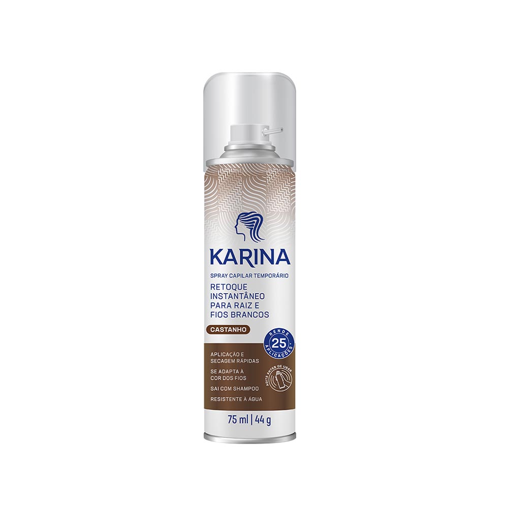 SPRAY DE RETOQUE KARINA 75ML CASTANHO