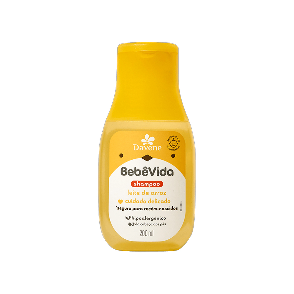 SHAMPOO BEBE VIDA DAVENE 200ML LEITE DE ARROZ