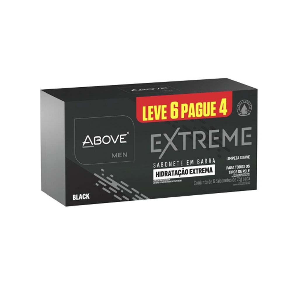 SABONETE ABOVE 75G EXTREME BLACK LEVE 6 PAGUE 4
