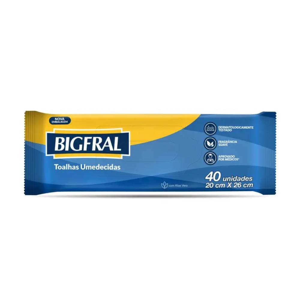 TOALHA UMEDECIDA BIGFRAL 40UN