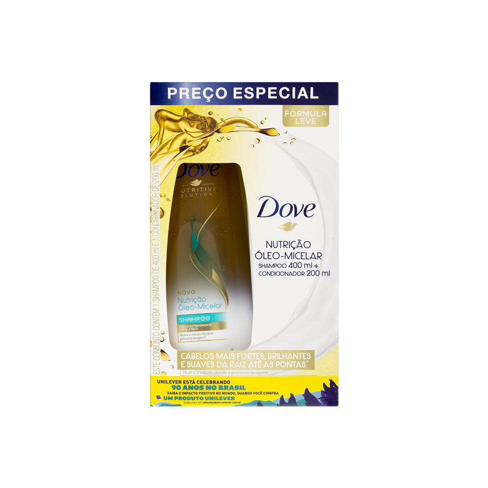 KIT PROMOPACK DOVE 400+200ML OLEO MICELAR