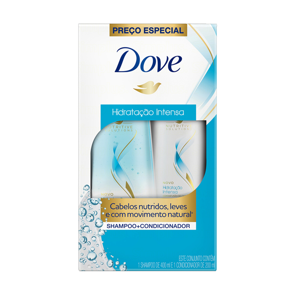 KIT PROMOPACK DOVE 400+200ML HIDRATACAO INTENSA