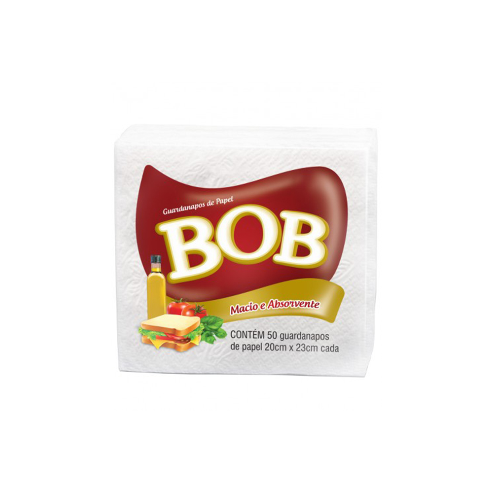 GUARDANAPO BOB FOLHA SIMPLES 20X23