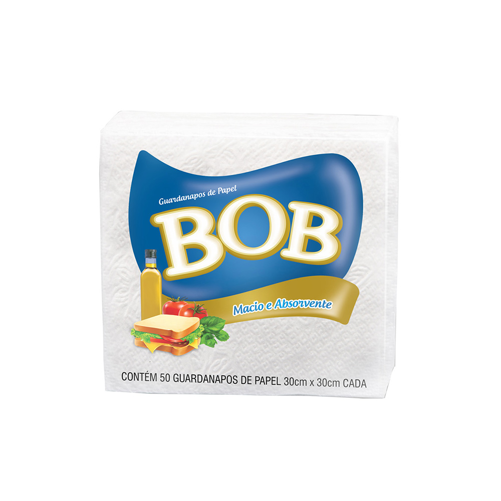 GUARDANAPO BOB FOLHA SIMPLES 30X30