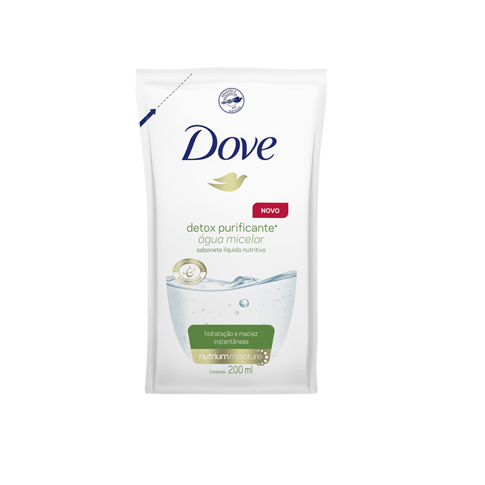 ST LIQ DOVE 200ML DETOX PURIF REF