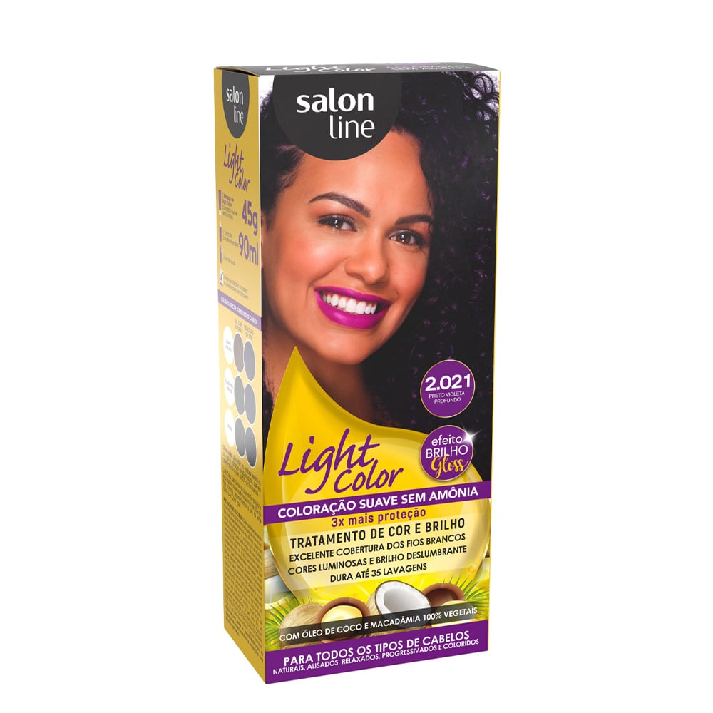 TINT LIGHT COLOR S LINE PROF 2.021 PRETO VIOLETA PROFUNDO