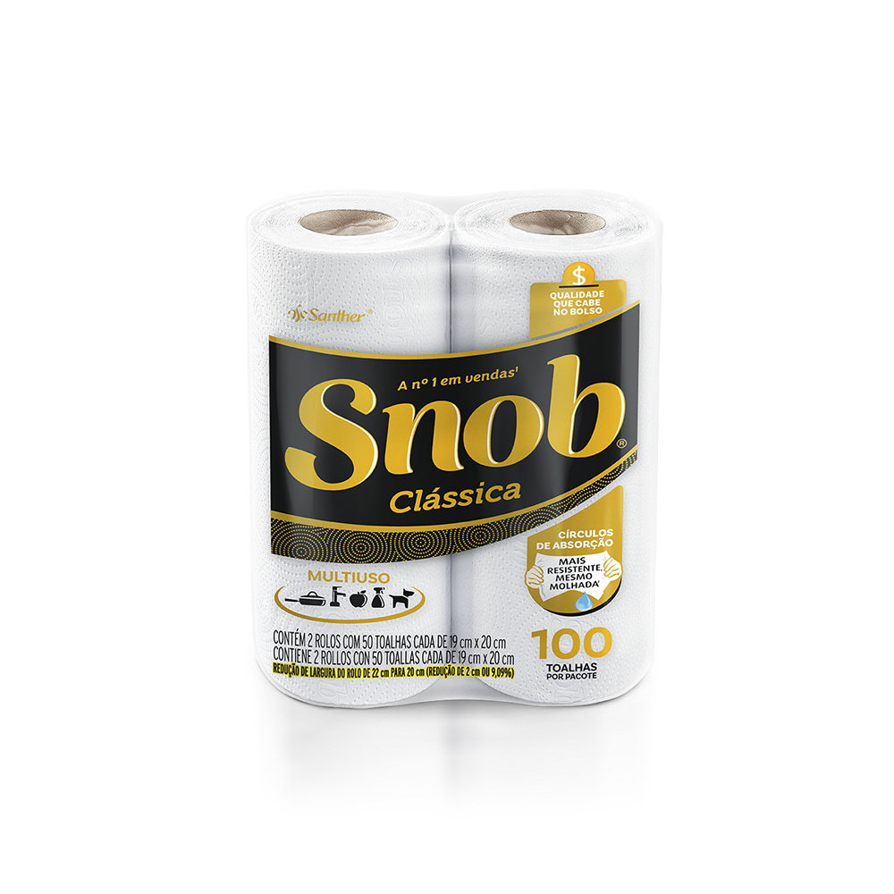 TOALHA DE PAPEL SNOB TNE100FLS ECON. M-U