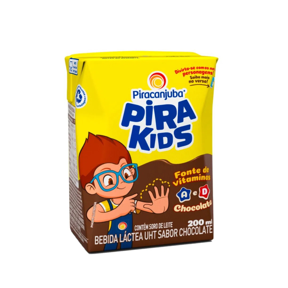 BEB LACTEA PIRAKIDS 200ML CHOC