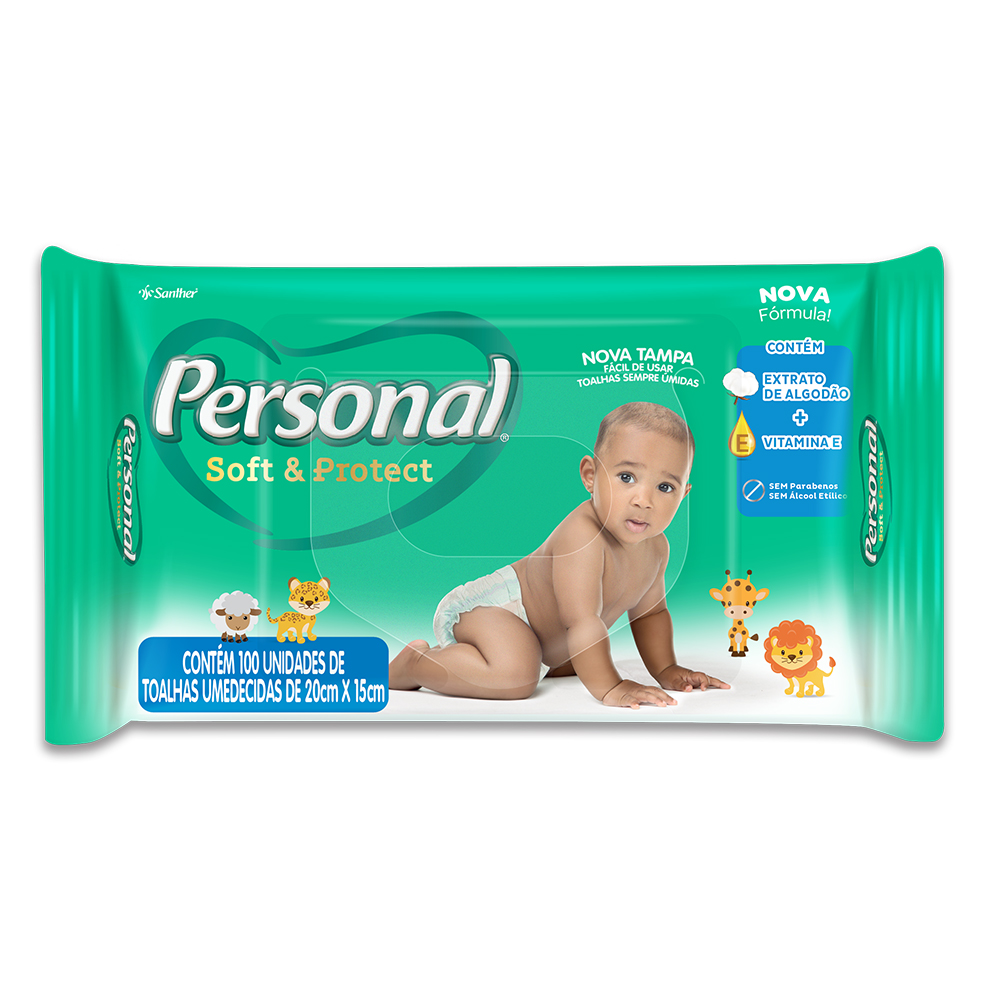 TOALHA PERSONAL BABY 12X100UN